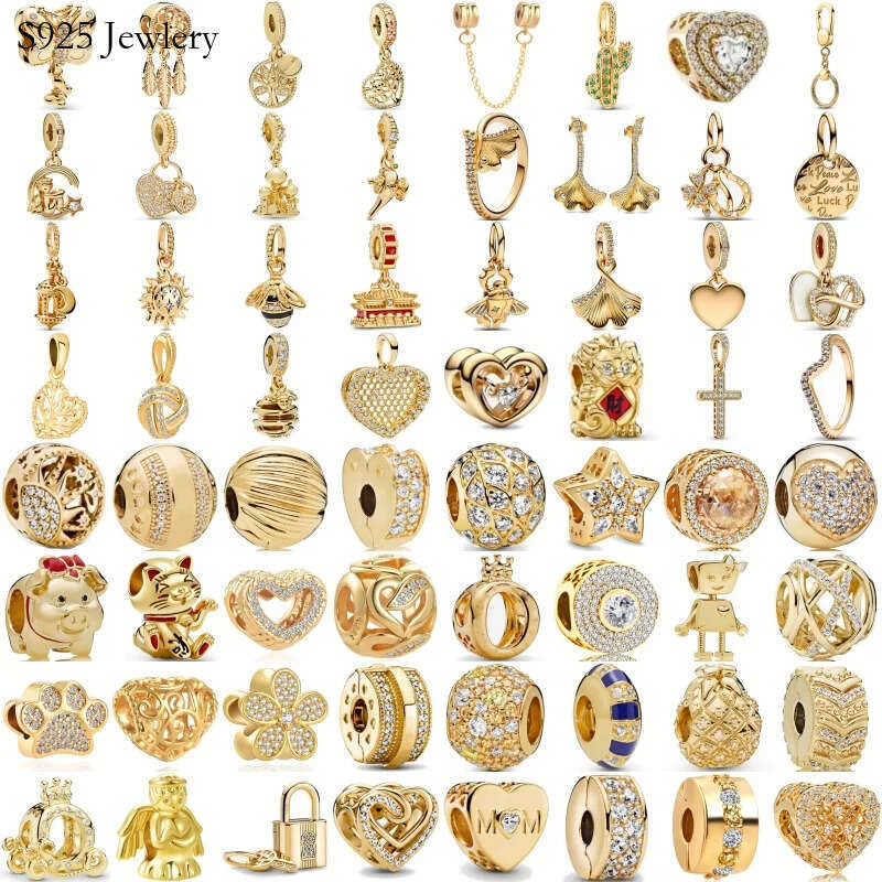 2025 New Silver Women' Charm Golden Tree of Life Dream Catcher Bead for Classic Original Women' Bracelet Jewelry Gift