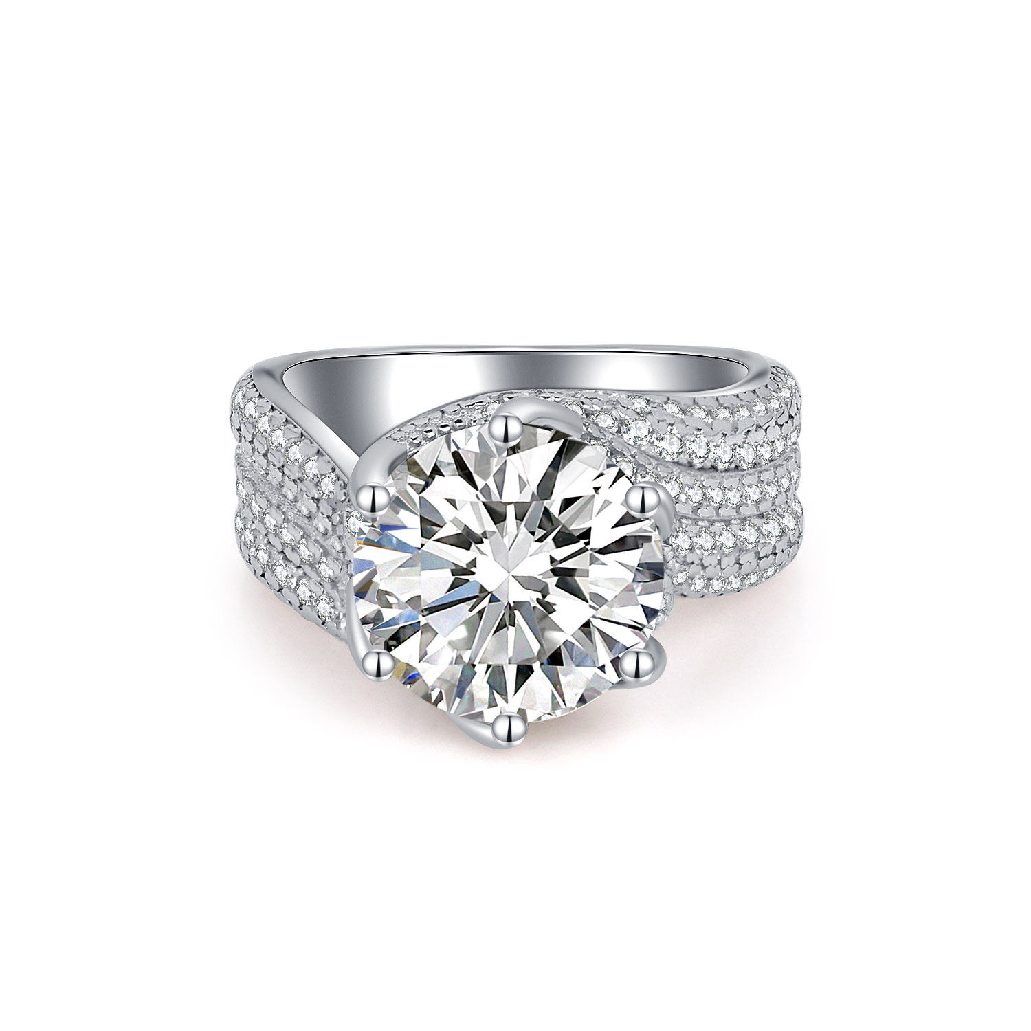 MT Luxury Goods 5ct Moissanite Rings for Women Men 925 Sterling Silver Promise Engagement Rings Fine Fashion Jewelry Wholesale