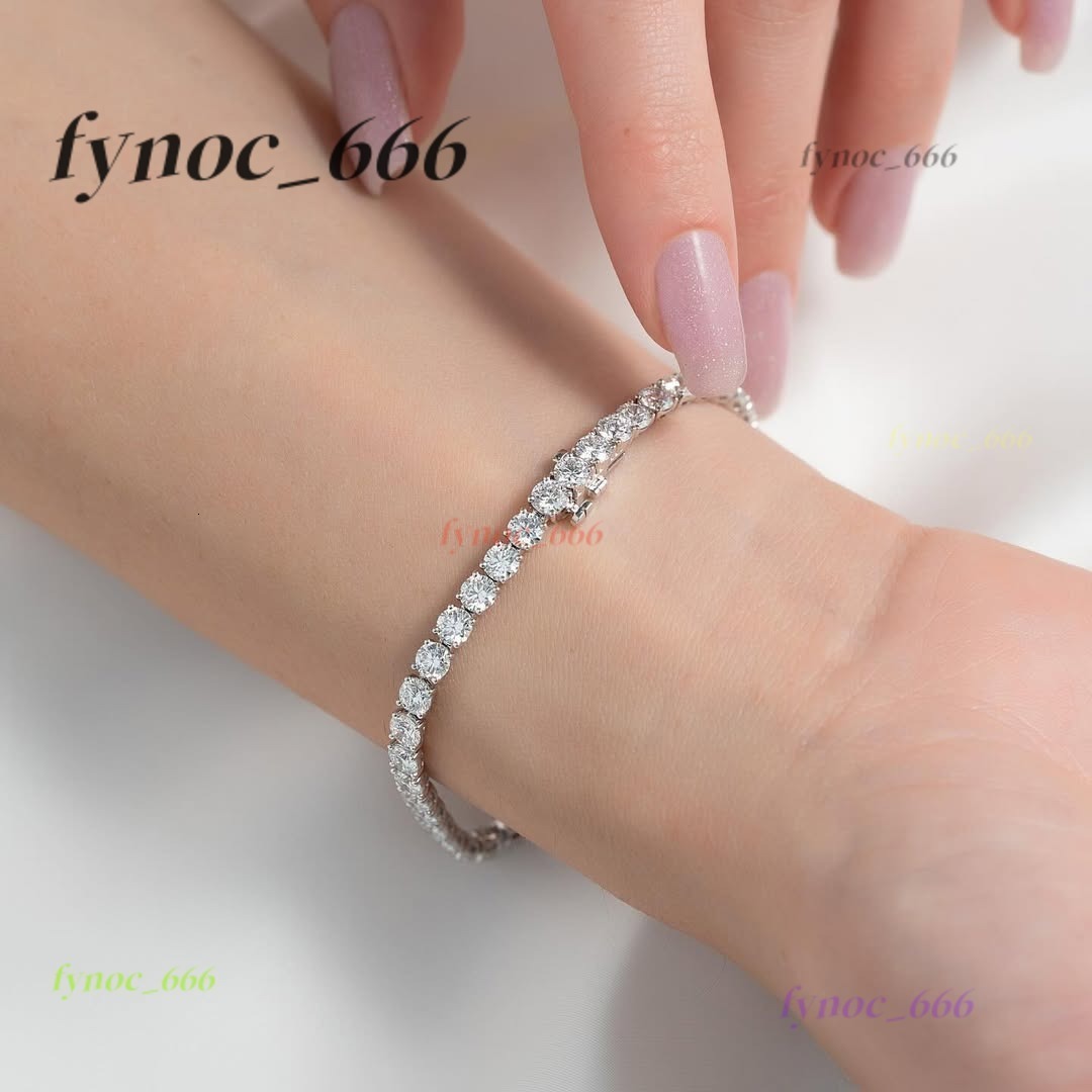 925 Silver D VVS Iced Out Moissanite Tennis Bracelet Gold Plated 2mm-6.5mm GRA Moissanite Tennis Chain Bracelet Jewelry