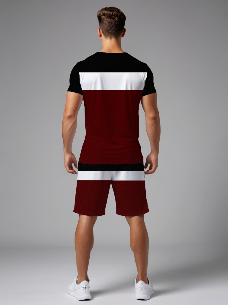 Custom Mens Alphabet Pattern Outfit Ensemble Breathable quick drying fabric - taozhuang-61059833-61059852