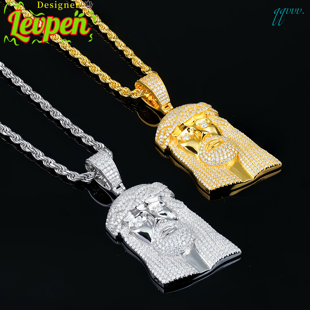 925 Men Jewelry Women Custom Sterling Silver Chain Hip Hop Little Jesus Piece Iced Out Vvs Diamond Mossanite Moissanite Pendant OACOCA