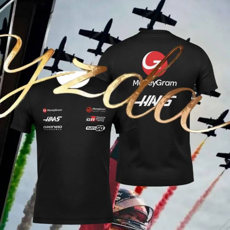 Racing F1 Haas Team T-shirt Motorcycle Mens and Womens Outdoor Sports Casual Short Sleeved Riding Comfortable Quick Drying