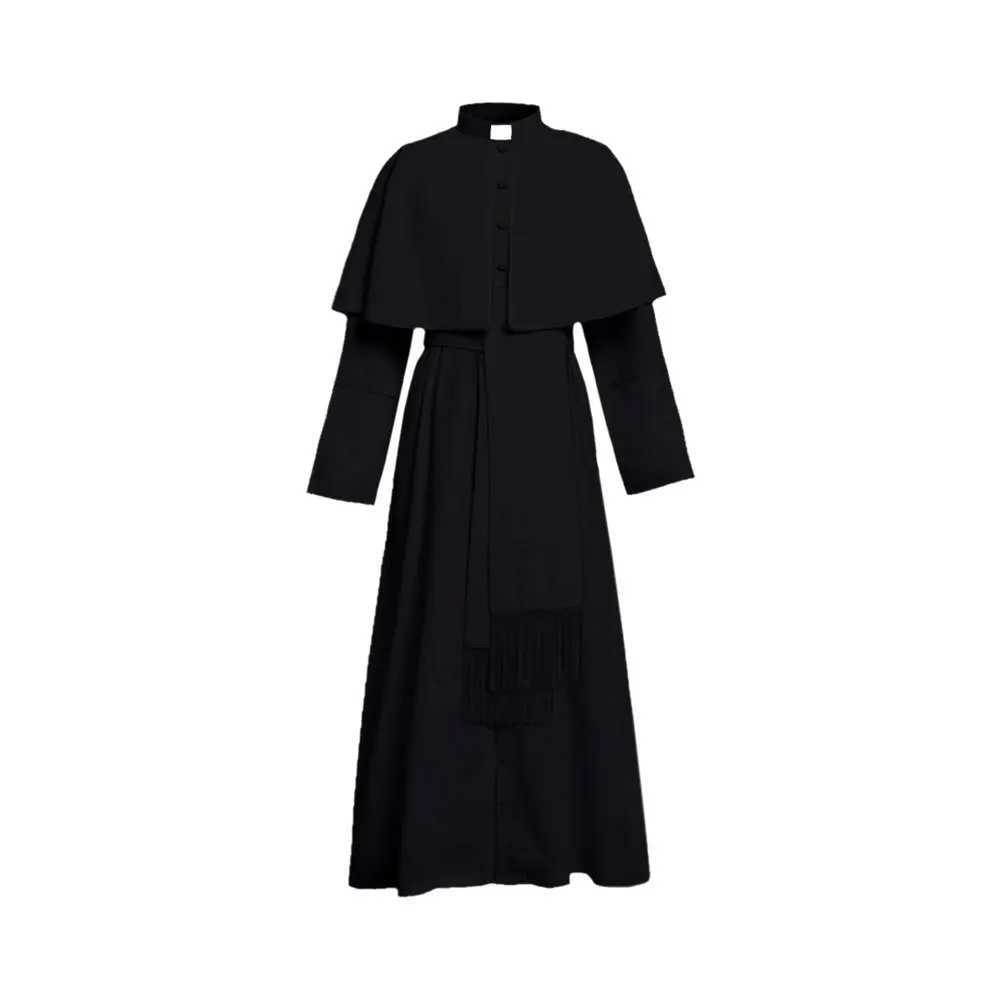 Cosplay Legend Clergy Robe Cassock with Belt Medieval Clergyman Vestments Roman Priest Robe Cassock for Men Witch X250821