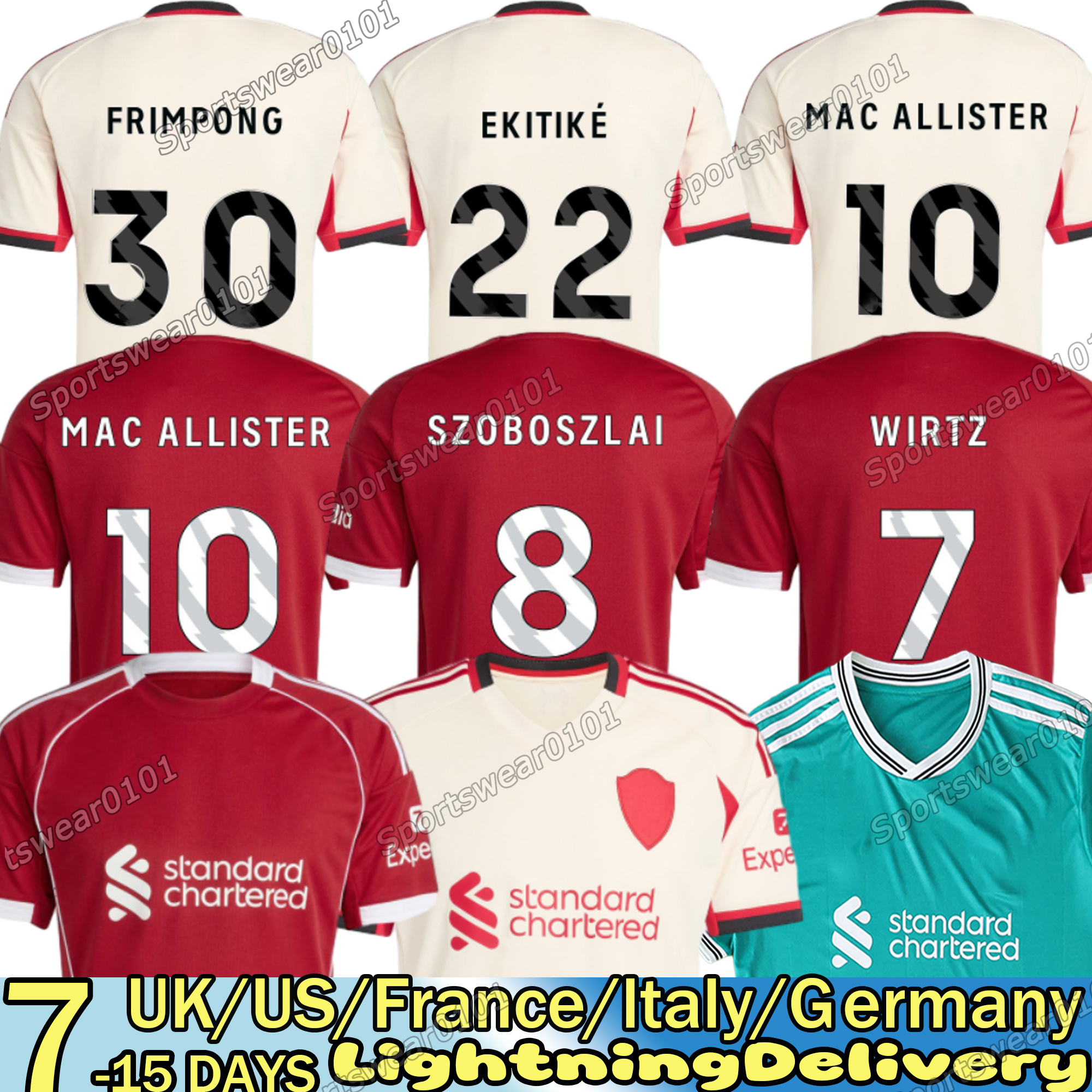 2025 2026 Season LFC soccer jerseys MAC ALLISTER ISAK ALEXANDE R-ARNOL D LUIS DIAZ jersey GAKPO DARWIN SZOBOSZLAI 25 26 football shirt Mens Kids Kit sock Full sets