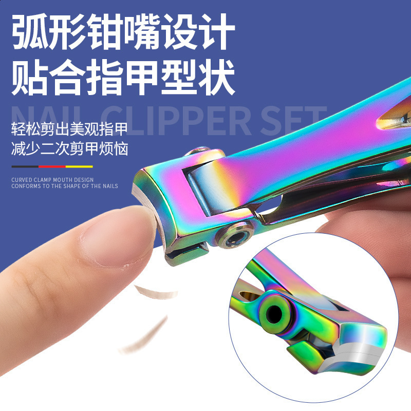 Colorful Nail Art Tool 3-Piece Set Cuticle Nippers Nail Files Thick Nails Nail Art Special 250210