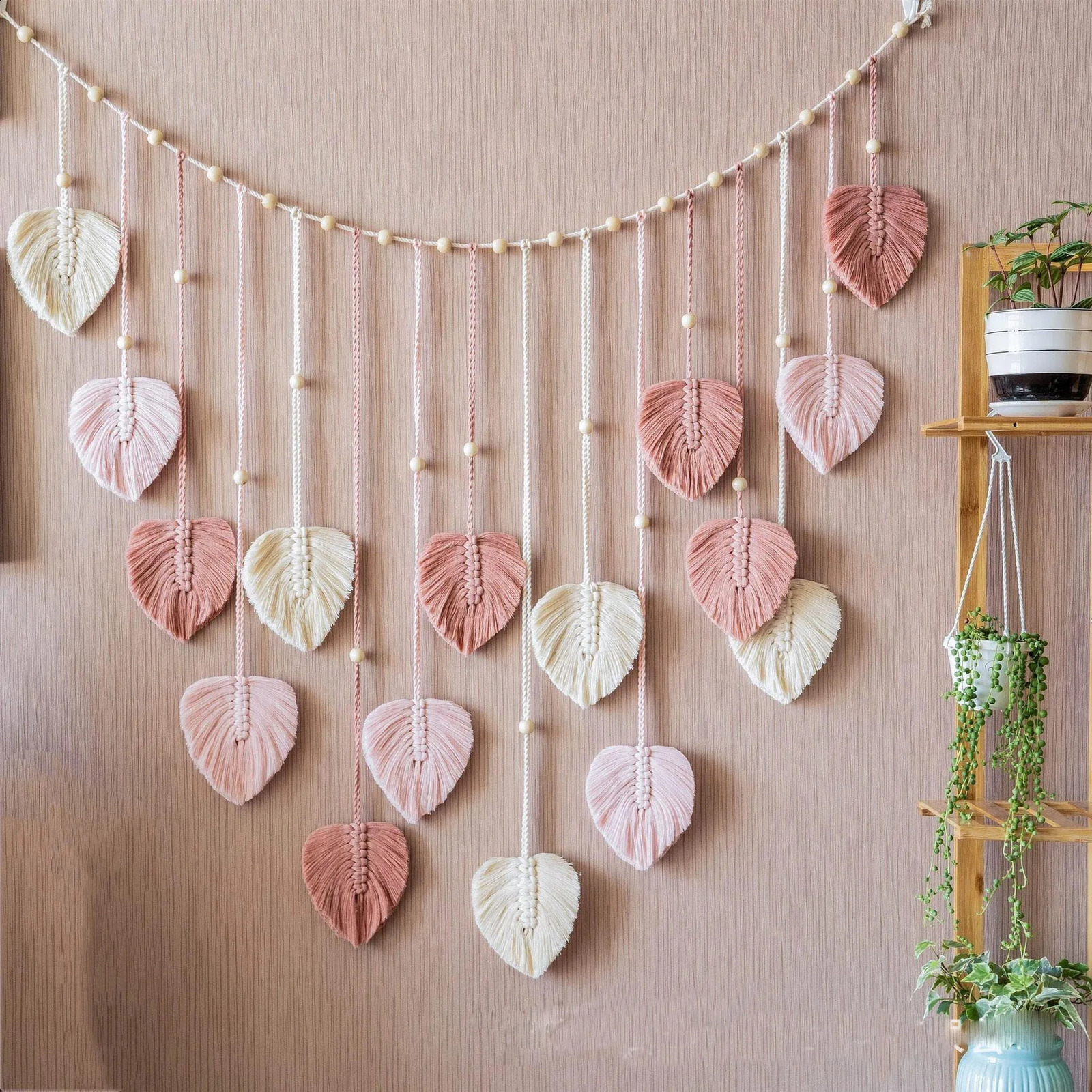 120x75cm Bohemian Handwoven Leaf Wall Hanging Tapestry with Tassels Natural Fiber Macram Chic Wall Decor for 250818