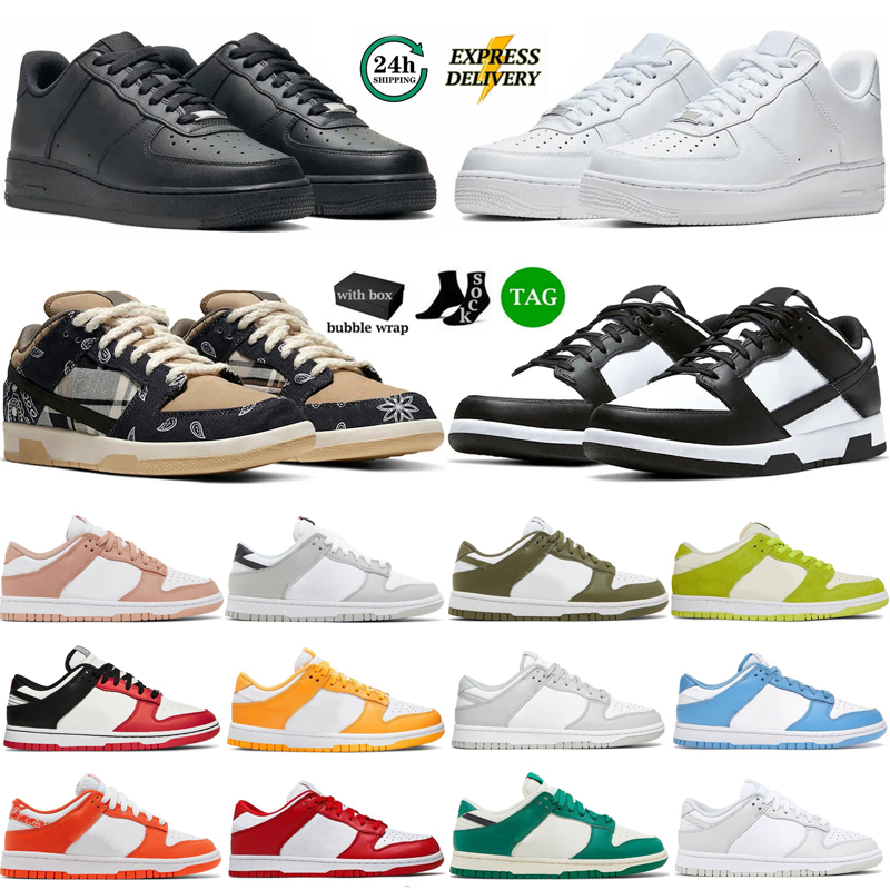 Designer shoes Men Women Running Shoes Flat Sneakers White Black Pandas Low Top Shoe Photon Dust University Blue Grey Fog Triple Pink White Black Mens Trainers US 13