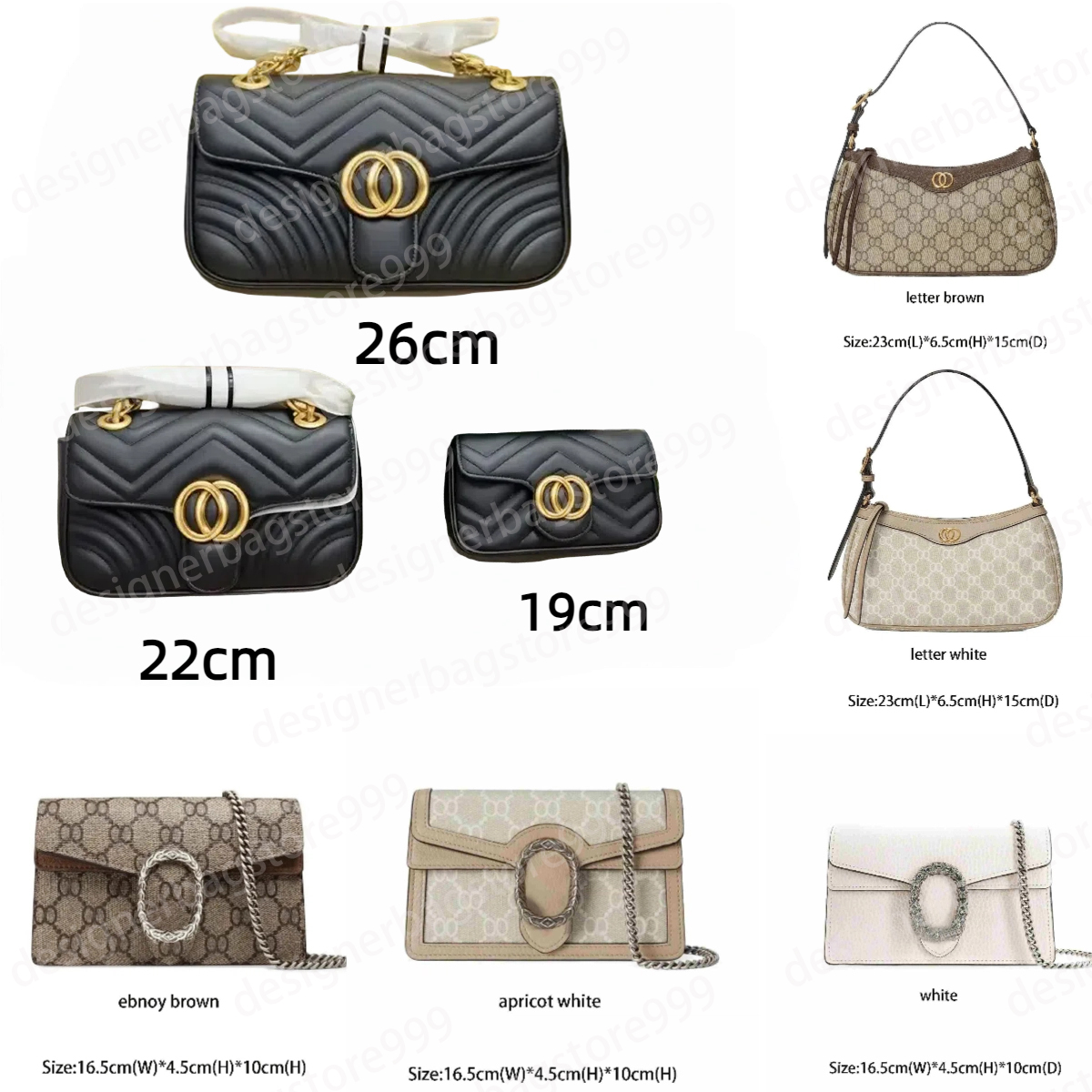 Designer bags Fashion shoulder bags Luxury bags Cowhide flap bags Chain crossbody bags High quality underarm bags Tote bags in a variety of colors and specifications