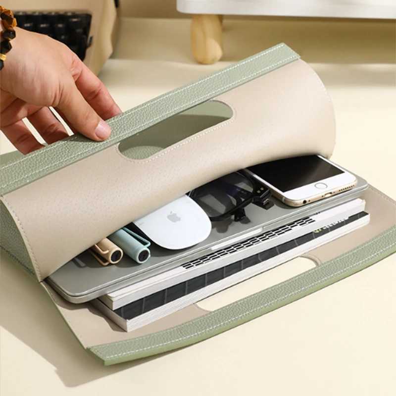 Custom Letters Business Document Bag Slim Engrave Name Leather Tote Bag Woman Large Capacity Magnetic Laptop Bag Gift Z250821