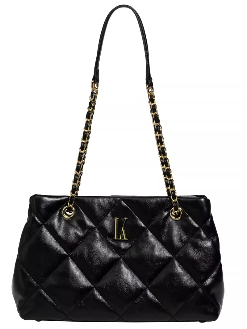 LORDLY KNACK designer bag light luxury genuine leather casual tote bag high-quality vintage large capacity diamond Lattice handbag for woman