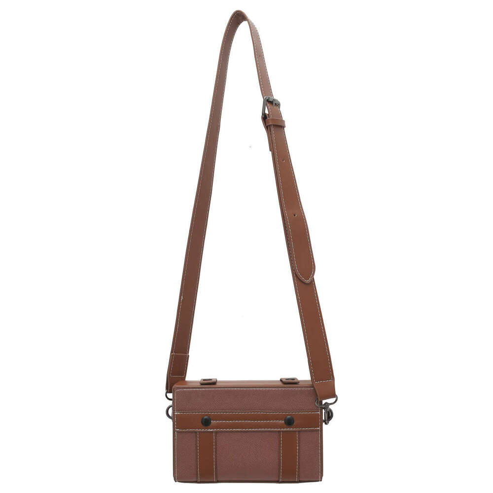 Box Men's New Cool Small Square Fashionable Casual Styling Personalized Trendy Brand Mobile Phone Crossbody Bag