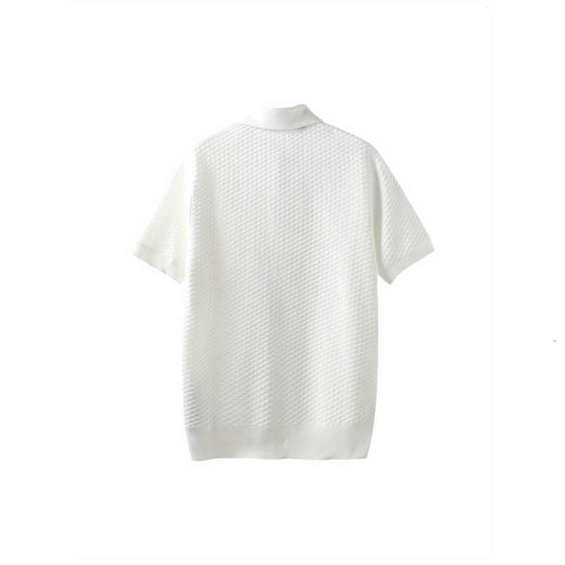 Men's Sports Casual Short Sleeve Shirt Breathable Knitted Fabric, Suitable Hiking, Outdoor Daily Wear - Machine Washable Essential for Spring, Su