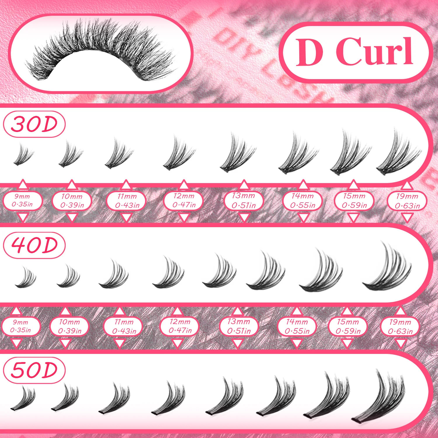 30D40D50D80D DIY Eyelash Kit with Tweezers Glue and Seal Reusable Single Eyelashes for Party Stage Festival Eye Makeu 250811