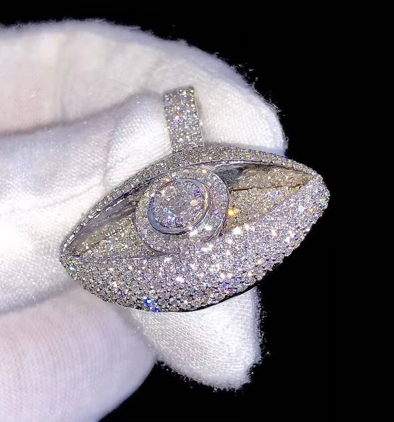 Rapper Style Custom Pendant Hip Hop Jewelry with Moissanite Diamond S925 Gold Plated VVS1 Iced Out Mens Jewelry Charm Pendant