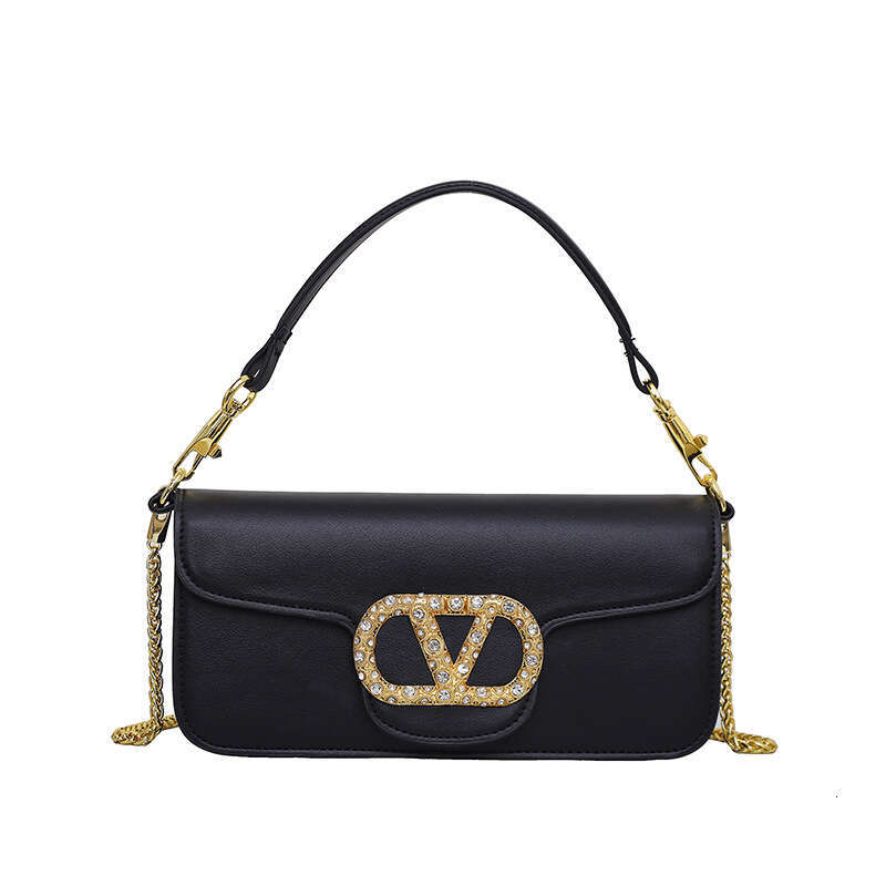 Designer Women Dia-Studded Flip Cover Vintage Square Versatile Chain Small Bag 2025 New High-End Rhinestone Single Shoulder Crossbody Underarm Handbag
