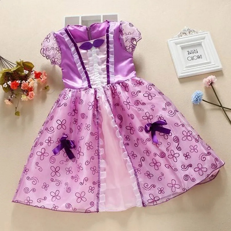 Kids Princess Costume Children Elsa Anna Halloween Dress Girl Jasmine Moana Dinner Rapunzel Mermaid Pageant Disguise 310Y 250820