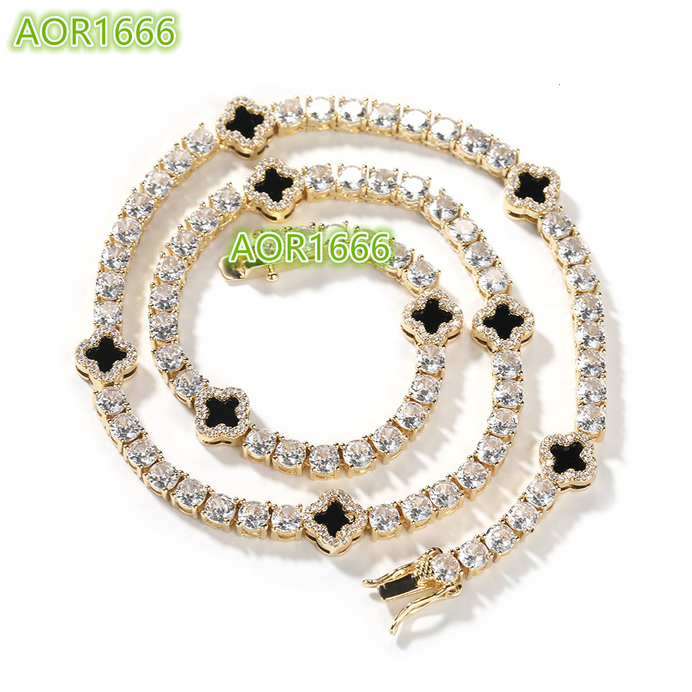 New arrivals high quality fashion 925 silver moissanite shamrock tennis jewelry for men and women hip hop