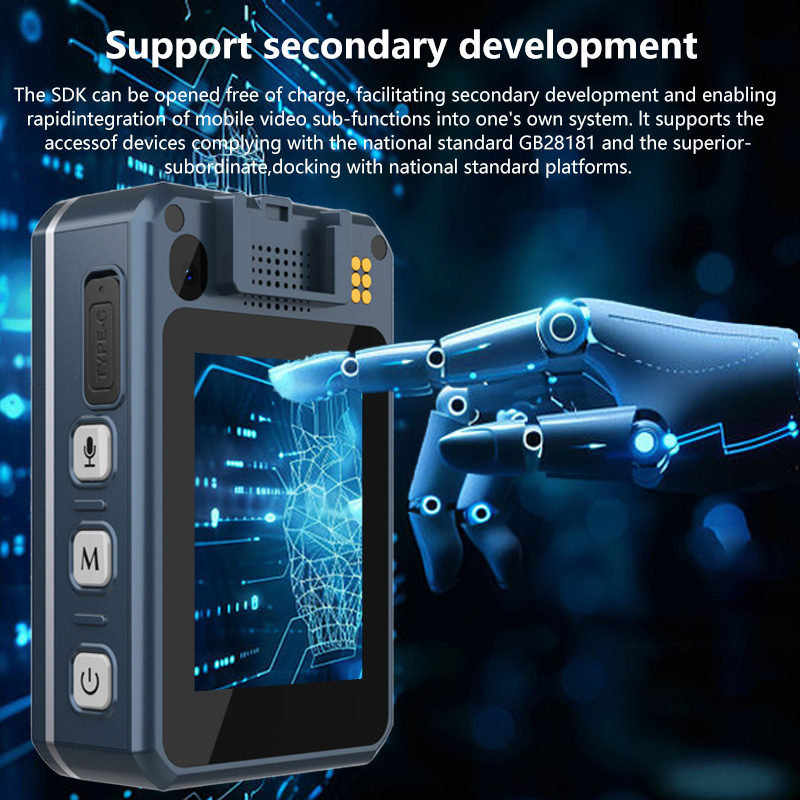 Waterproof Body Worn Camera 5G Full Network Connectivity Ultra-long Battery Life Remote Real-time Monitoring Intercom HD Video Touch Screen for Servic