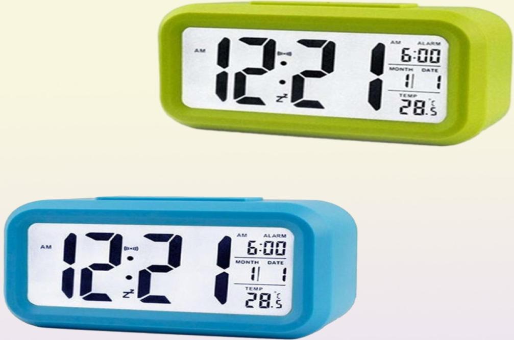Desk Table Clocks Alarm Clock Large Display With Calendar For Home Office Snooze Electronic Kids LED Desktop Digital ClocksDesk 2166308