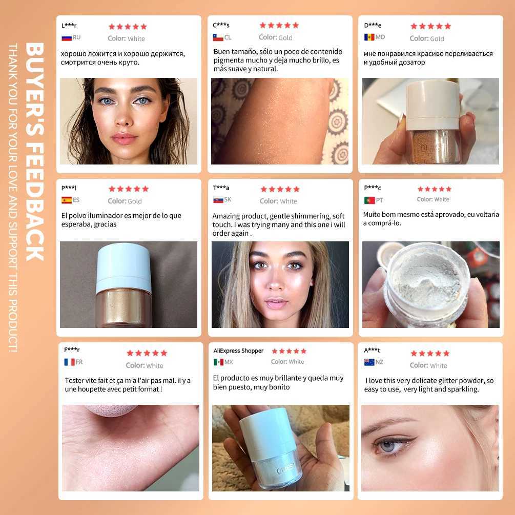 3 Color Highlighter Fairy Dust Glitter Powder Shimmer B Sparkling Makeup for Face Eye Body Highlight Y250821 Free shipping