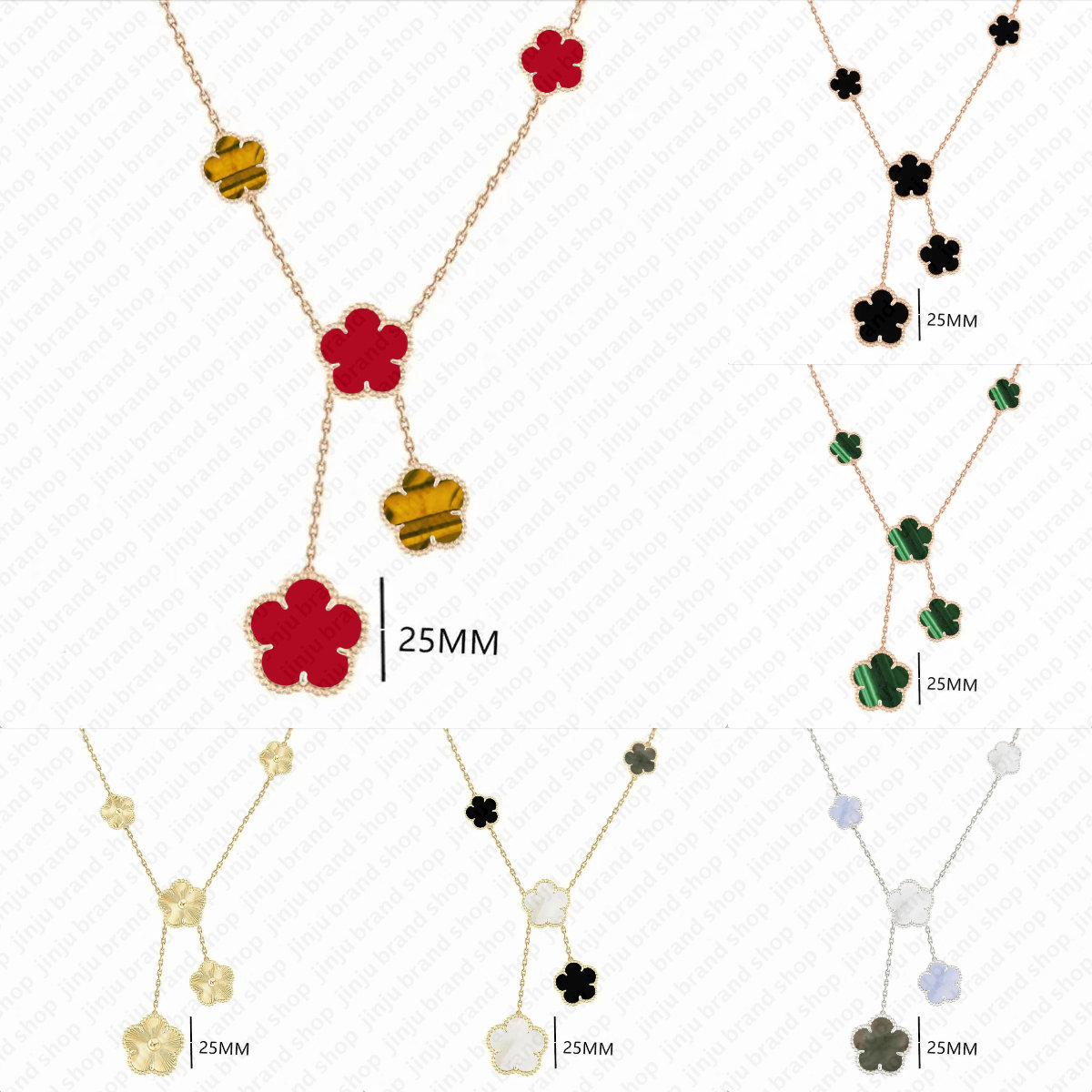 jewelry woman designer Unique Agate clover necklace Classic four clover pendant necklace in multiple colors designer jewelry for Wedding long necklace for woman