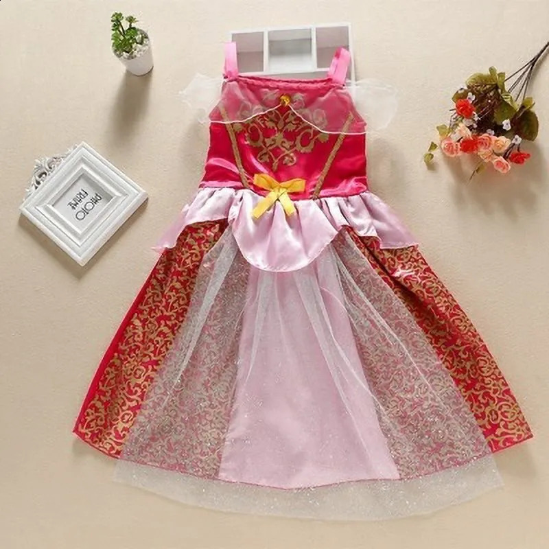 Kids Princess Costume Children Elsa Anna Halloween Dress Girl Jasmine Moana Dinner Rapunzel Mermaid Pageant Disguise 310Y 250820