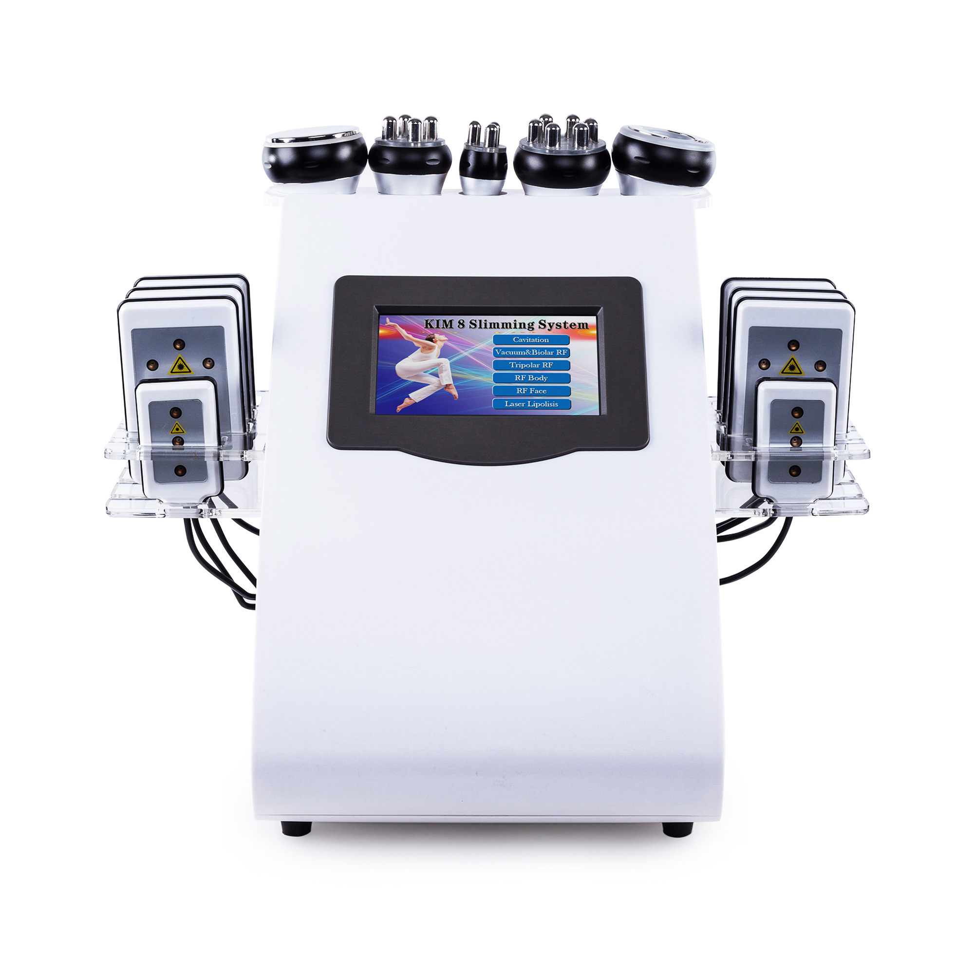 6 In 1 40K Ultrasonic Cavitation Vacuum Radio Frequency Laser 8 Pads Lipo Laser Slimming Machine for Home Use Spa