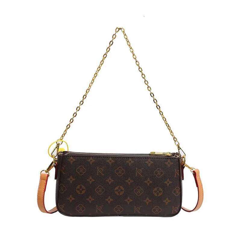 Light Design Ladies Purses And Handbags 2024 Classic Solid Color Chain Shoulder Letter Element Women's Crossbody Bag