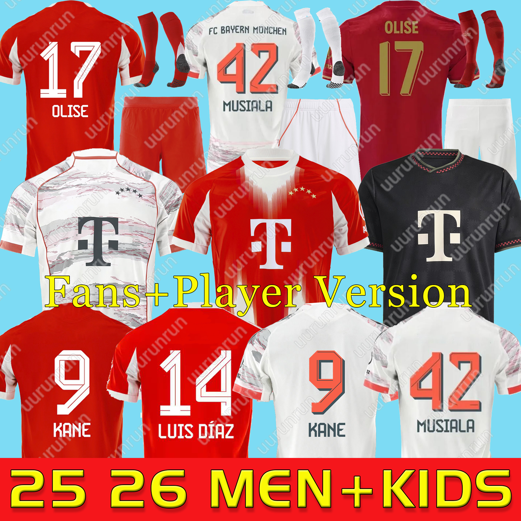 S-4XL 25 26 trikot bayernmunich MULLER Third Soccer Jerseys 2025 2026 Home Away Player fans KANE KIMMICH LUIS DIAZ Football Jersey Shirts kit bAYErnS MuNICh Men kids