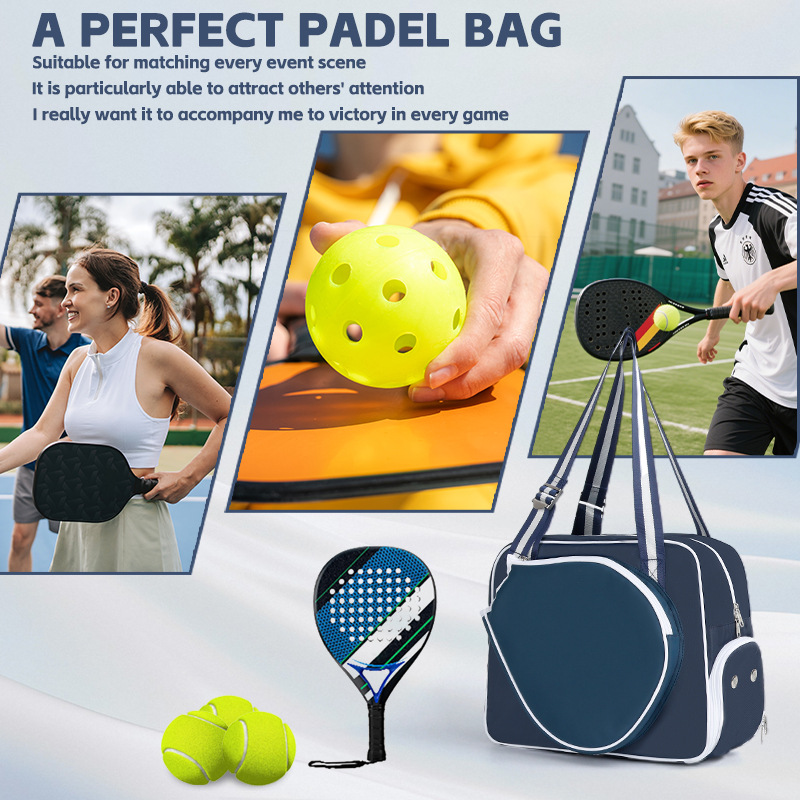 Pickleball Bag, Pickleball Tote Bag with Shoe Compartment for Women Men, Waterproof Paddle Bag with Large Capacity for Multiple Sports