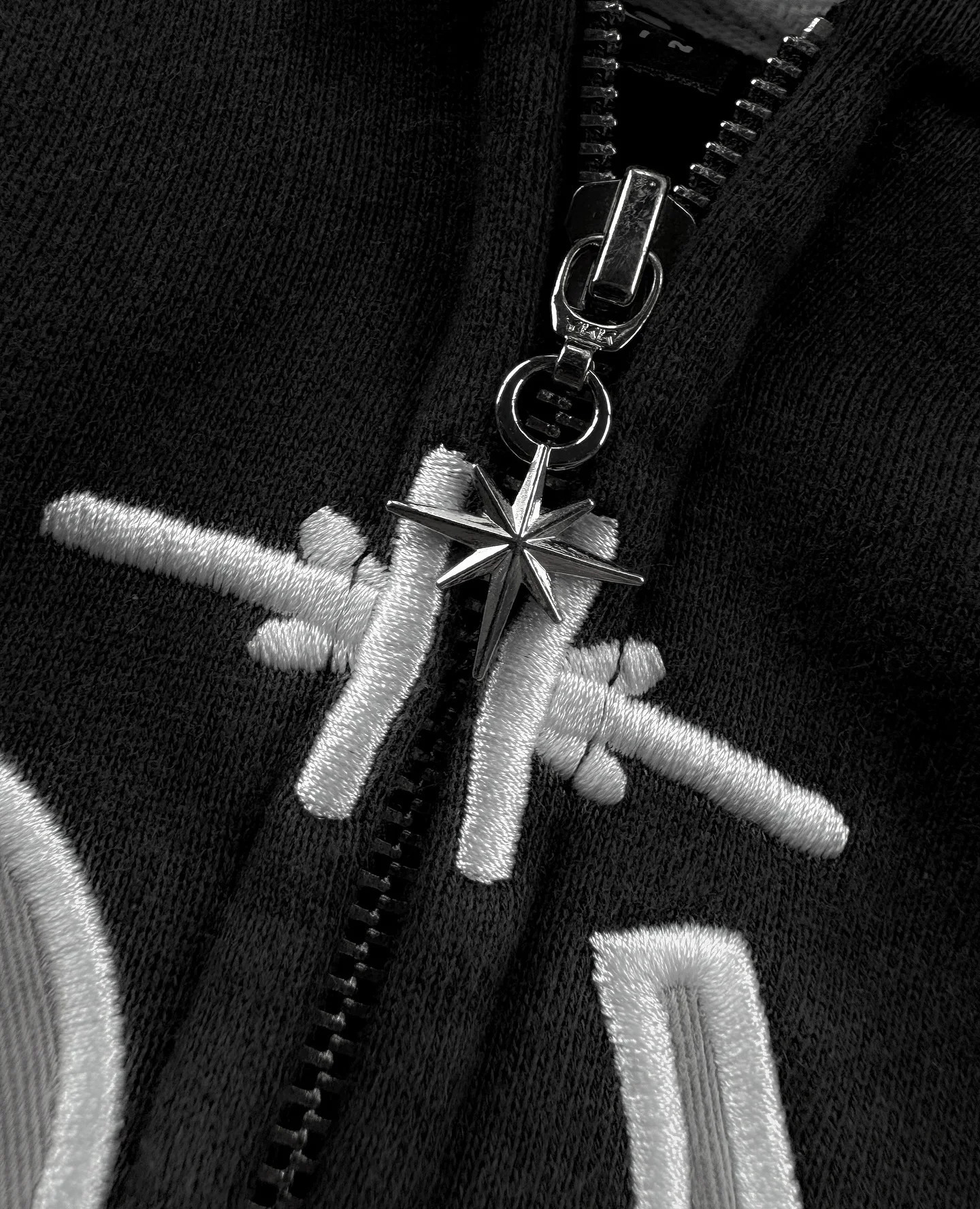 Divin Fashion Hoodies Y2k Vintage Embroidery Zip Up Hoodie Harajuku Hip Hop Street Coat Loose Mens Hooded Sweatshirt 250808