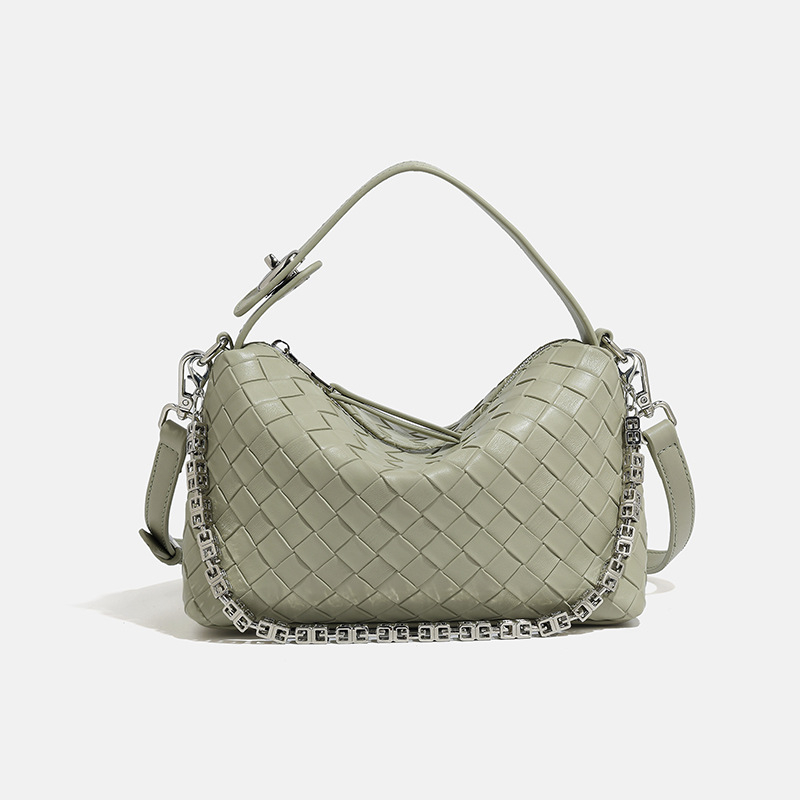 LORDLY KNACK light luxury genuine leather casual woven bag high-quality vintage large capacity handbag for woman Z260124