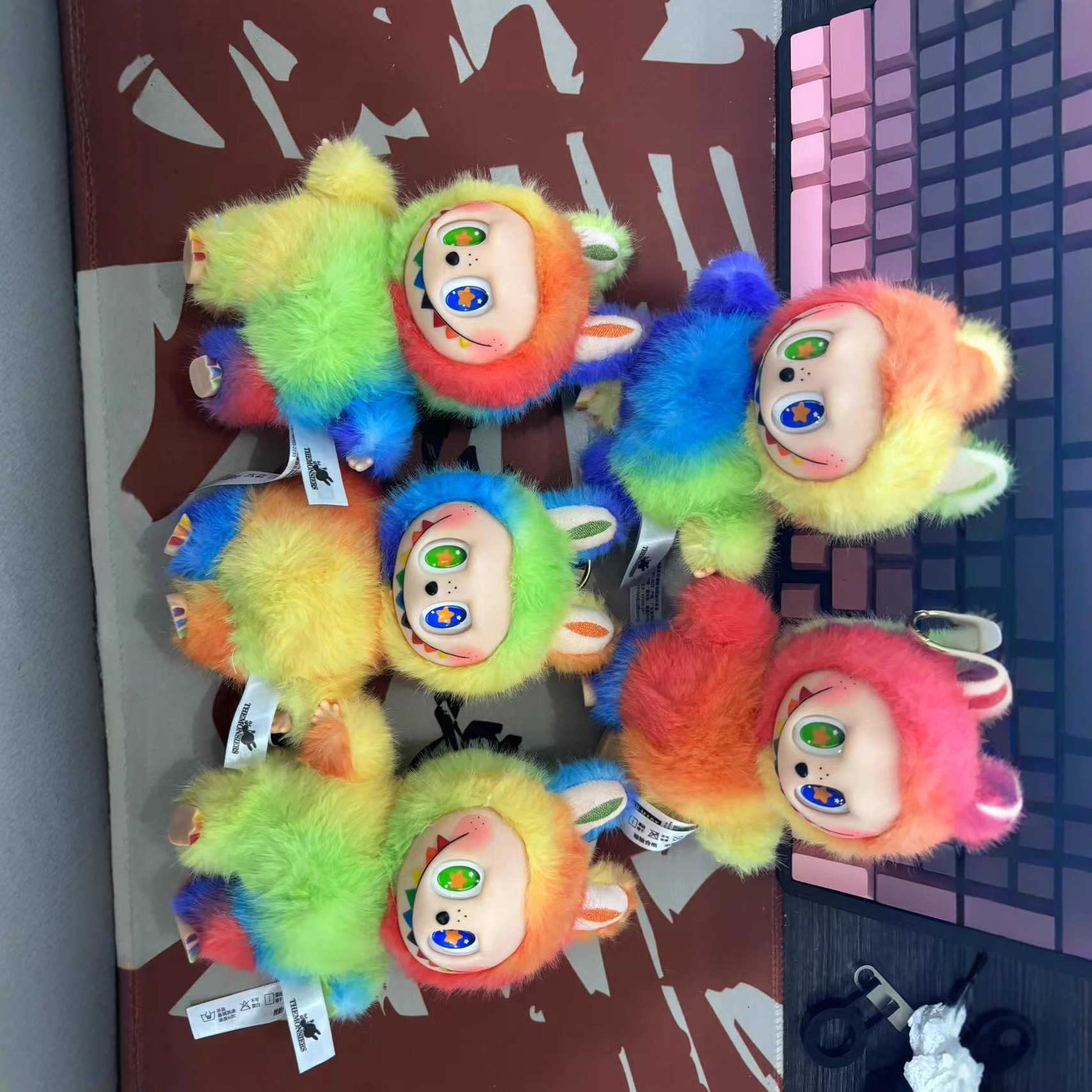 Labubu 6.0 Labubu Sixth Generation Vinyl Face Pendant Heartbeat Macaron Doll Blind Box Custom Doll L250821