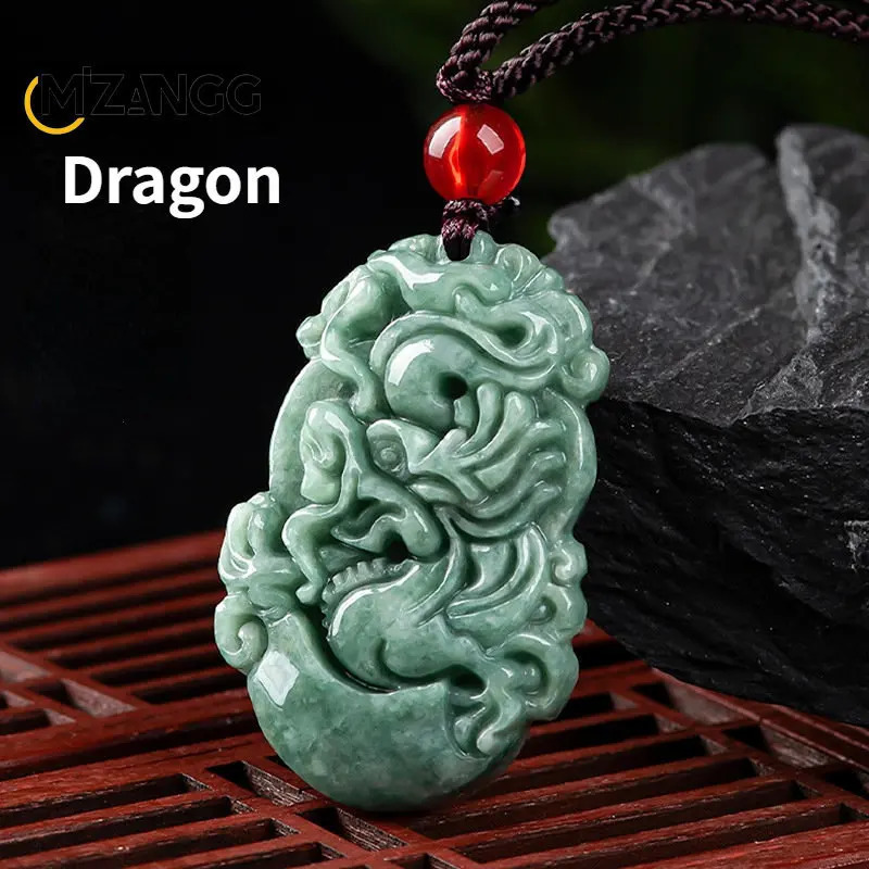 Natural A Goods Jadeite Twelve Chinese Zodiac Rat Tiger Pendant Jewelry Handcarved Custom Mascot Jade Necklace Gift 250818