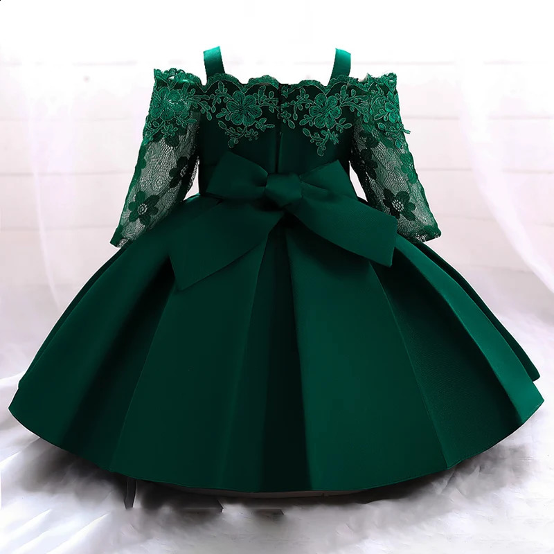 Baby Girls Christmas Dress born Baptism Princess Party Dresses Lace Sleeve Toddler Girl Clothes 1 Years Birthday Wedding Gown 250820