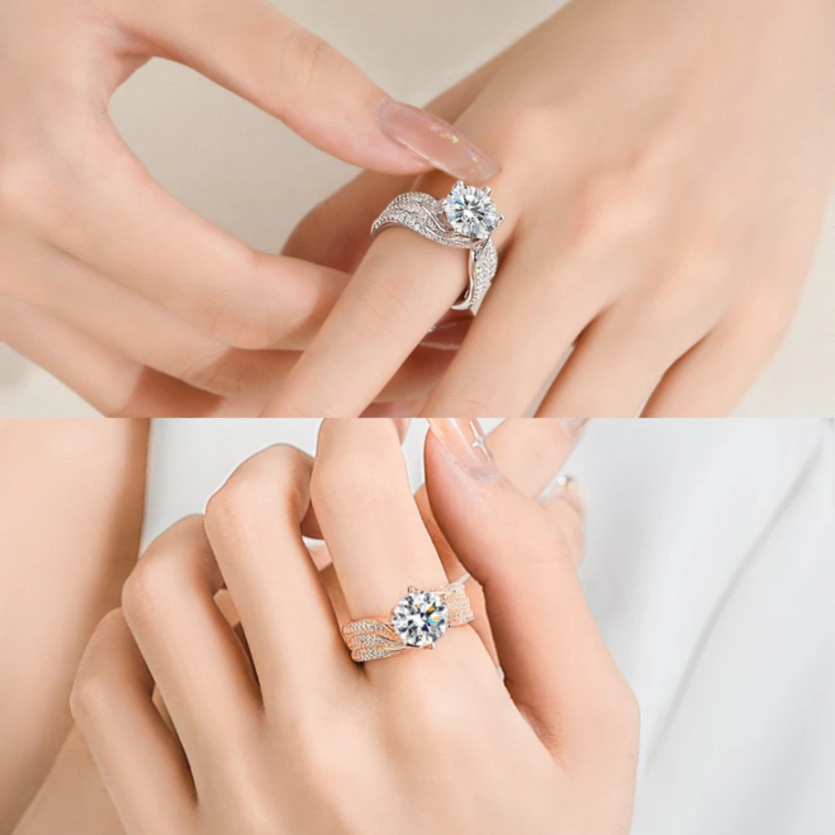 ring designer ring for women designer ring moissanite ring 5ct diamond ring wedding ring engagement ring 925 sterling silver 01298