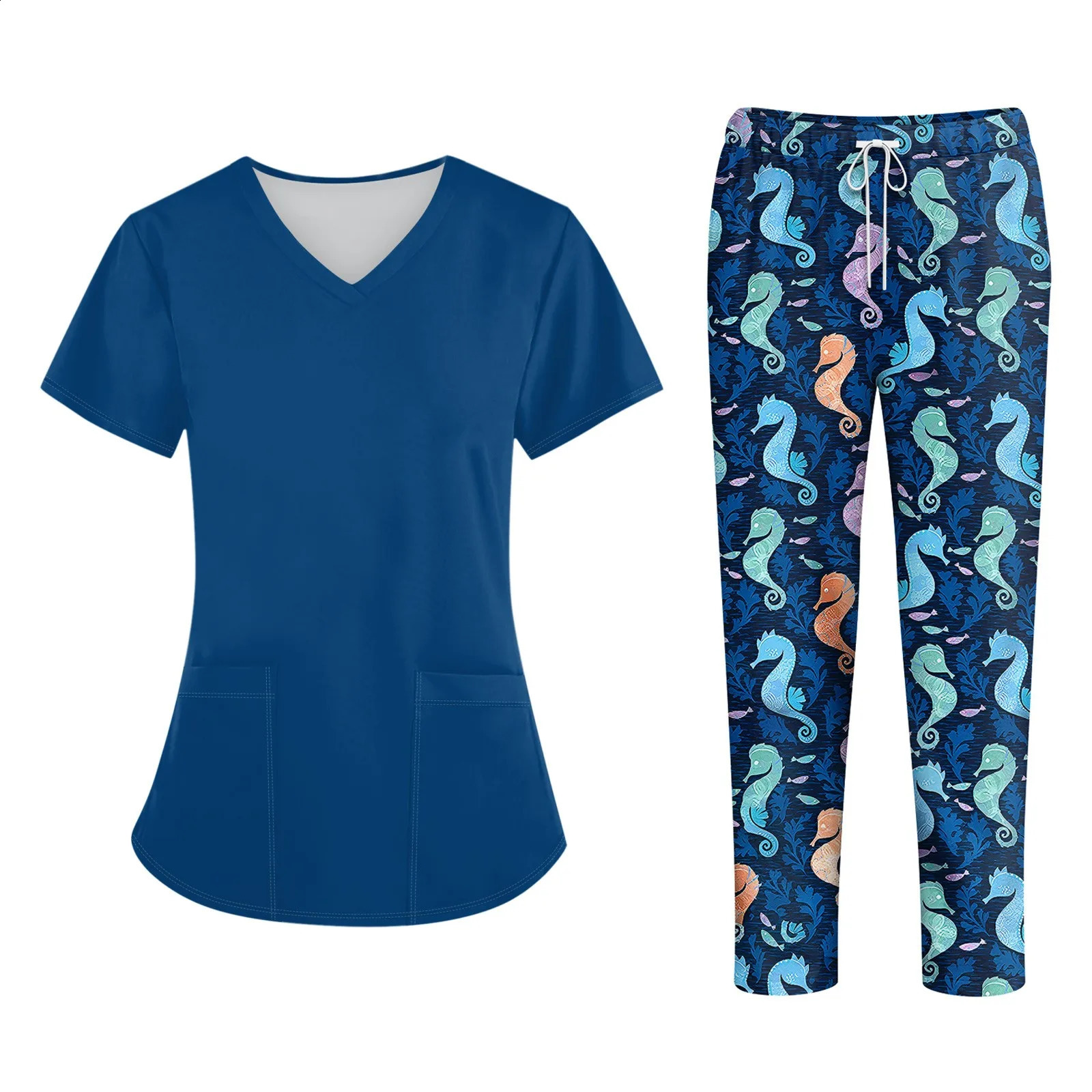 Unisex Uniforms Men Women Clothes Beauty Costume Nurse Scrubs Sets Doctor Dentist Workwear Clinical Tops Pants 250821