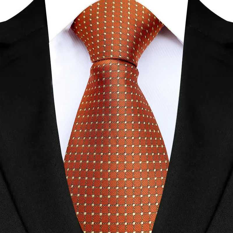 Wedding Tie For Men Women 8CM Orange Color Neck Tie For Party Jacquard Neckties Adult Brown Neck Ties For Groomsmen Gifts H250820
