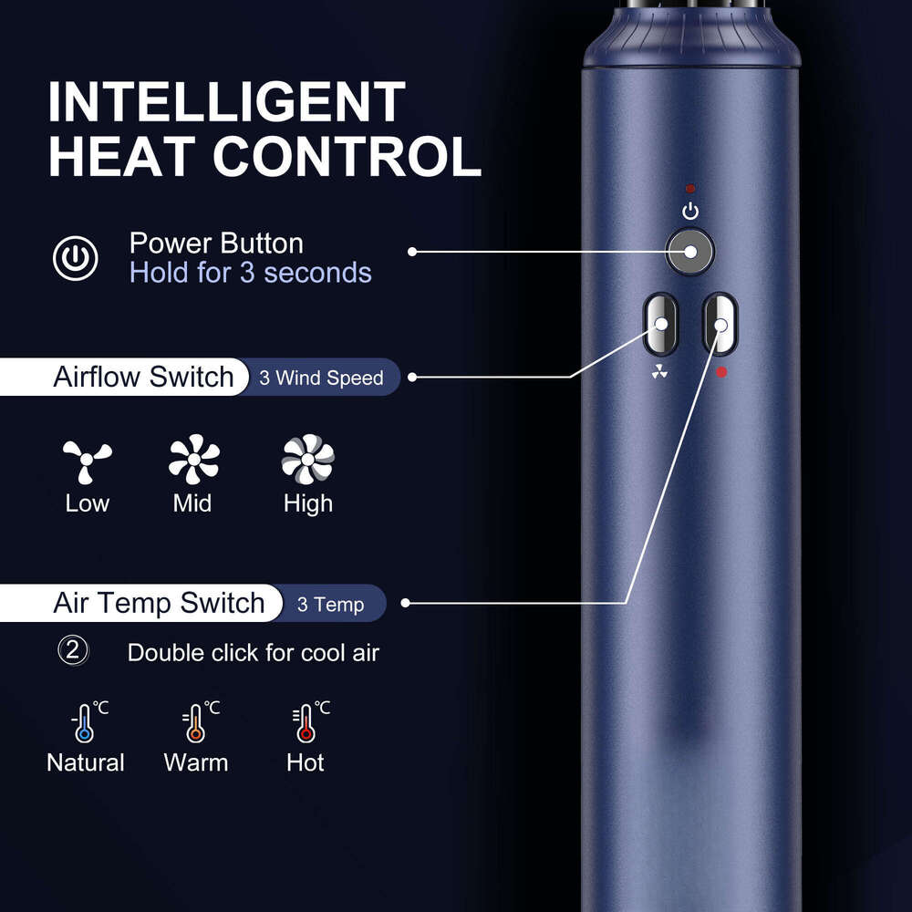 Professional Wrap Curg Iron Umar Hot Air For Hair Dryer Brush 6 In 1 Multi Styler Free shipping