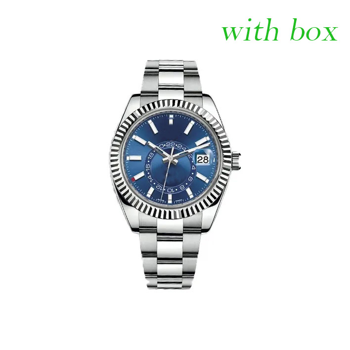 Mens 42mm Watch 2813 automatic movement wristwatches 904L stainless steel/rubber strap watches Sapphire Luminous folding buckle montre de luxe with box and paper