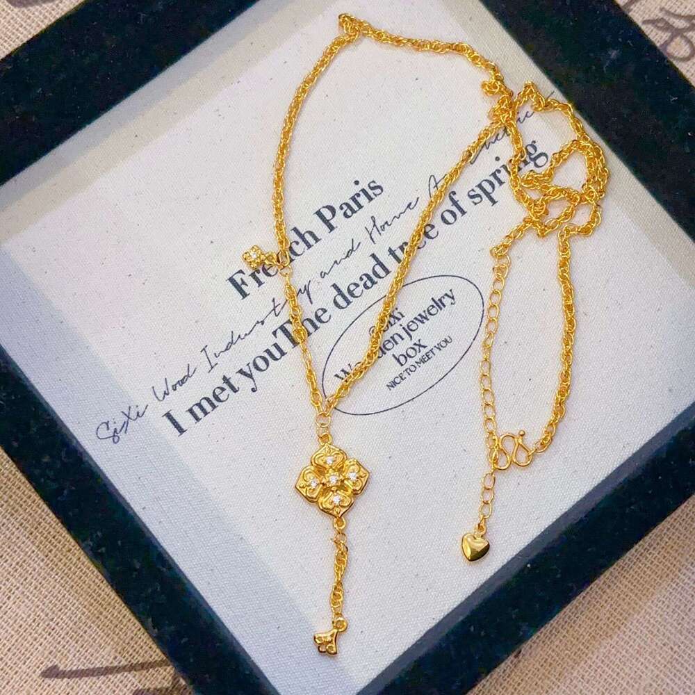 New Style Color National Charm Pointed Dia Square Harmony Necklace Bracelet Earrings Set Fashionable Versatile Elegant High-end Feel