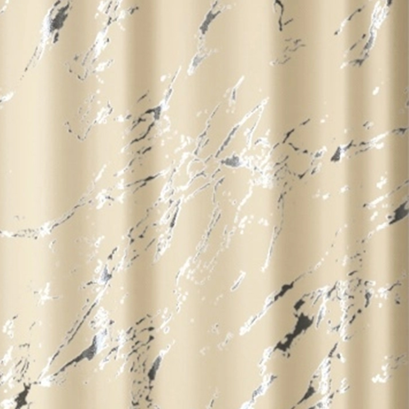Bath curtain beige marble pattern hot silver fashionable high-quality bathroom cover (excluding: wash label, lead wire, lining plate color card)
