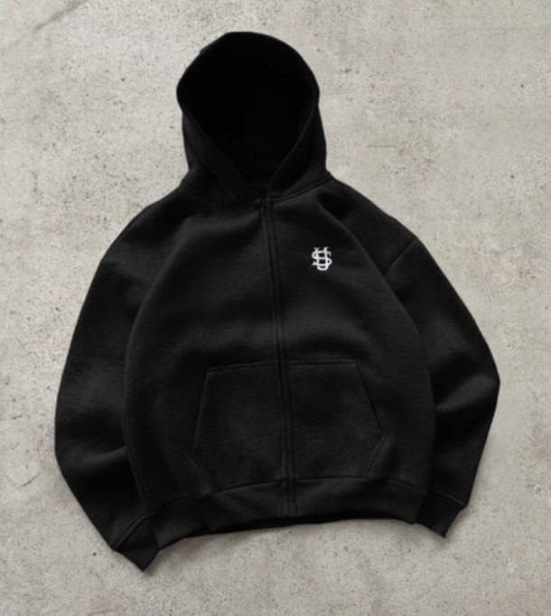 Men's Sportswear Set With Embroidered Zipper SUVENE Elastic Tie Rope Solid Color Casual High Street Hip-hop Rap Street Y2k Men's And Women&#