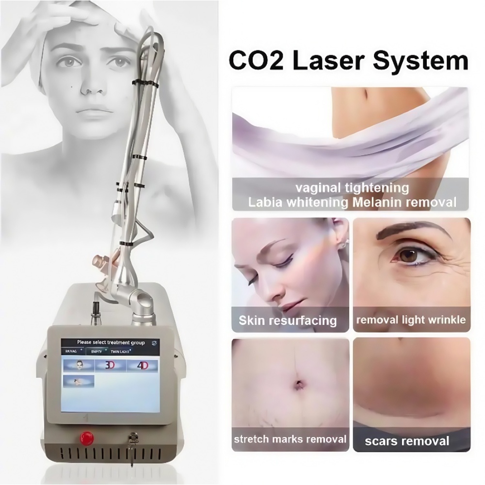 Fractional CO2 Laser Equipment 4d Fotona Mini Skin Stretch Marks Treatment Device 60w Pigment Removal Face Lifting BeautyDevice