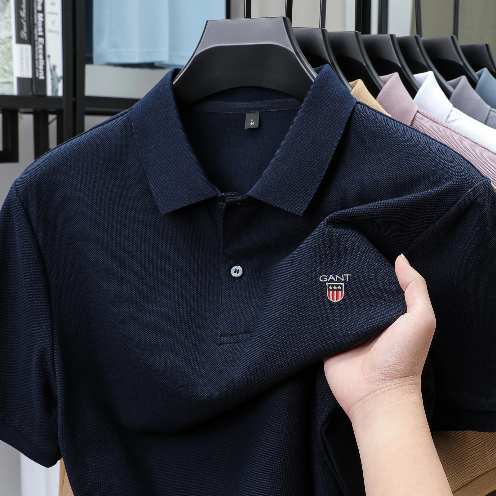 Highend 100 Cotton Short Sleeve Polo Shirt Mens Summer Breathable Paul Tshirt Exquisite Embroidery Casual Top 250820