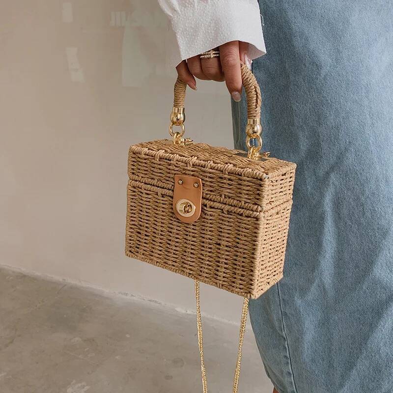Autumn New Women s Crossbody Bag Women s Shoulder Bag Handbag Rattan Woven Crossbody Bag Women s Fashionable Travel Beach Bag Autumn New Designer Bag