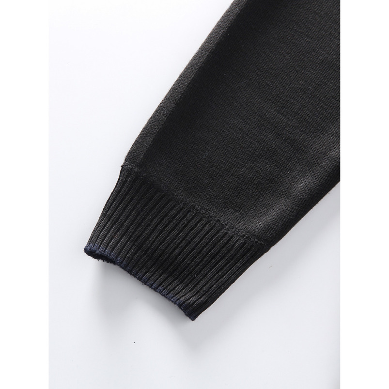 Autumn Long Sleeve Men's Youth Casual Sweater Zipper Collar Winter Knitted Base Shirt Warm Inner Wear