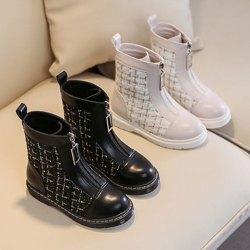 Girl Short Children Fashion Toddler Zipper Kids Sweet Princess Boots Walkfashion Girls Winter Shoes Sizes 25 - 37 dh1922389