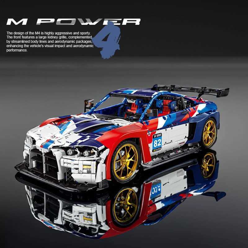 4555PCS Technical M4 Powerful Sport Car Building Blocks High Tech Supercar MOC Construction Bricks Toys Gift For Adult Friend Z250821