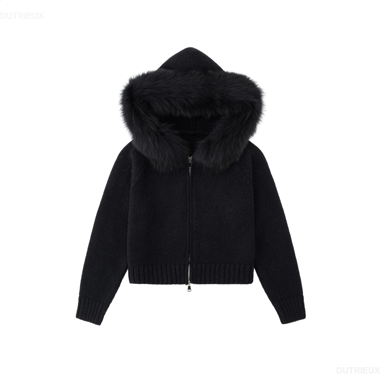 Winter Women Old Money Long Sleeve Full Zip Cardigan Sweater Cuddly Hoodies Knitwear 2000s Aesthetic Korean Fashion 250821